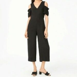 Club Monaco Elegant Black Cold-Shoulder Jumpsuit